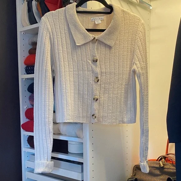 London Kaye Cream Button-Up Cardigan - Picture 2 of 8